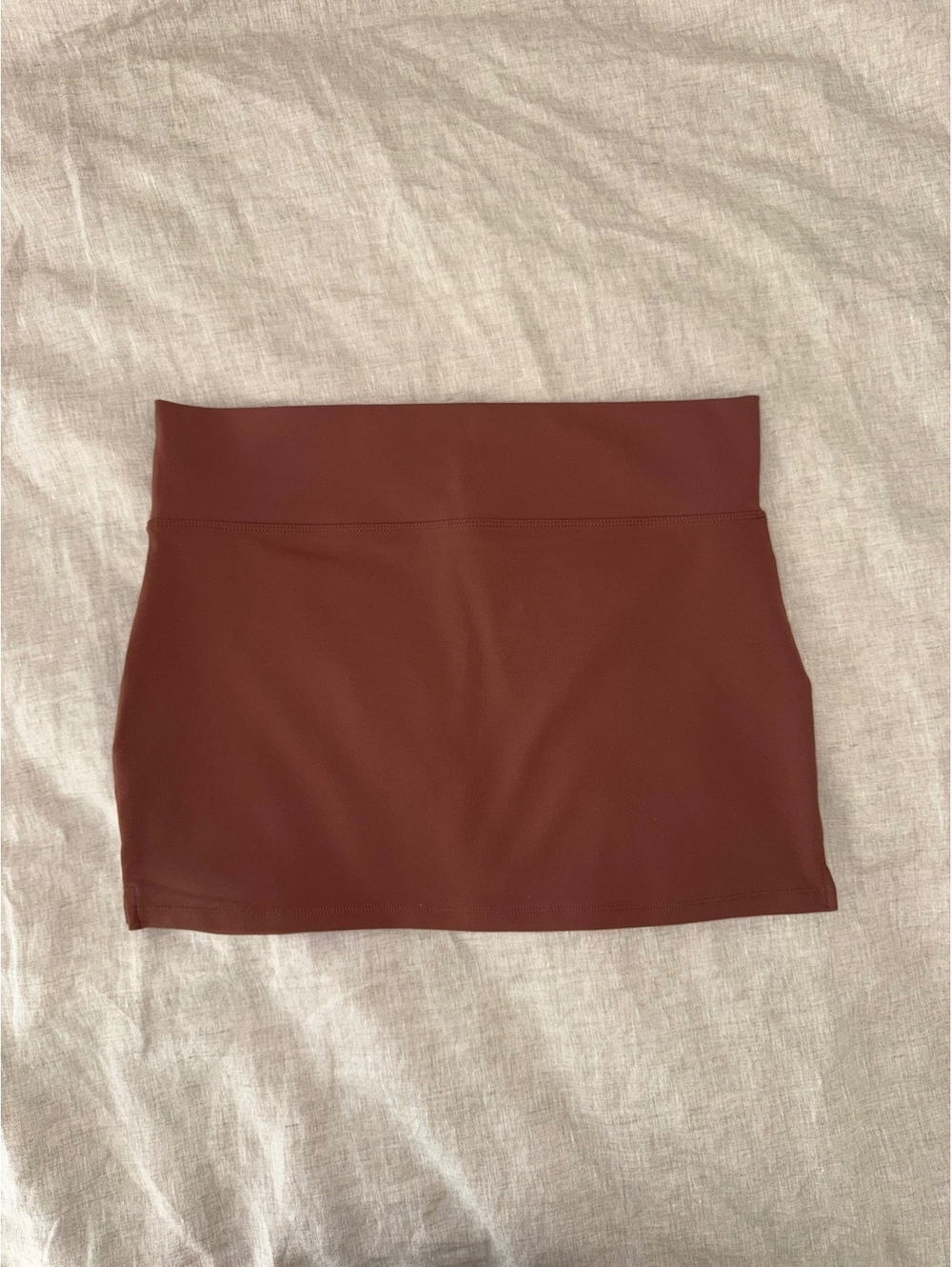 NWT Free People Seamless Mini Skirt Java Brown High Waist Size L